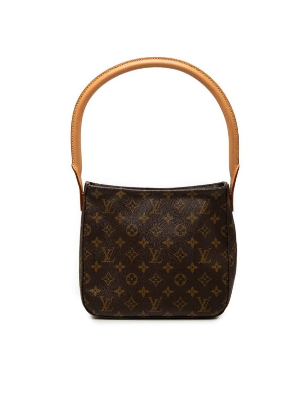 Louis Vuitton Monogram Looping MM Shoulder Bag Brown Leather